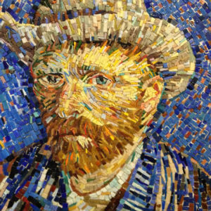 Van Gogh autoritratto mosaico moderno