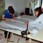 allieve del corso di mosaico industriale