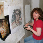 allieva al corso mosaico romano