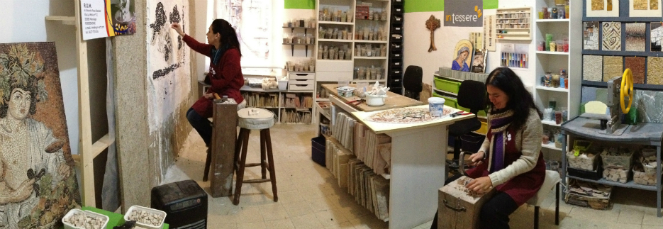 laboratorio di In Tessere arte del mosaico laboratorio dove si tengono i corsi di mosaico In Tessere