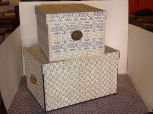 scatole di carta decorate del corso di decorazione con matrice - In Tessere